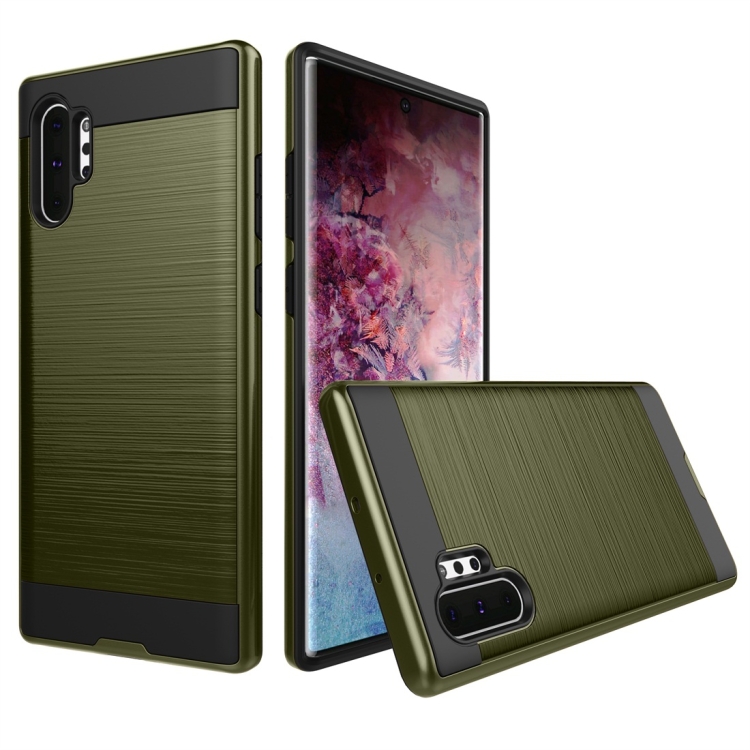 

Brushed Texture Shockproof Rugged Armor Protective Case for Galaxy Note 10 Pro(Army Green)