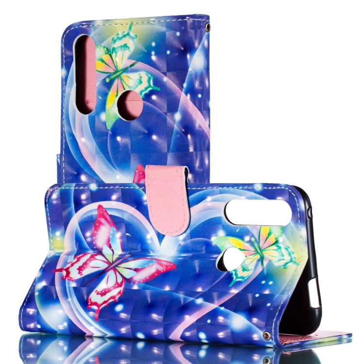 

3D Painted Horizontal Flip PU Leather Case with Holder & Card Slots & Wallet & Photo Frame For Huawei Y9 Prime (2019)(Hearted Butterflies)