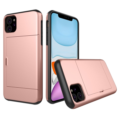 

Shockproof Rugged Armor Protective Case with Card Slot for iPhone XIR (2019)(Rose Gold)