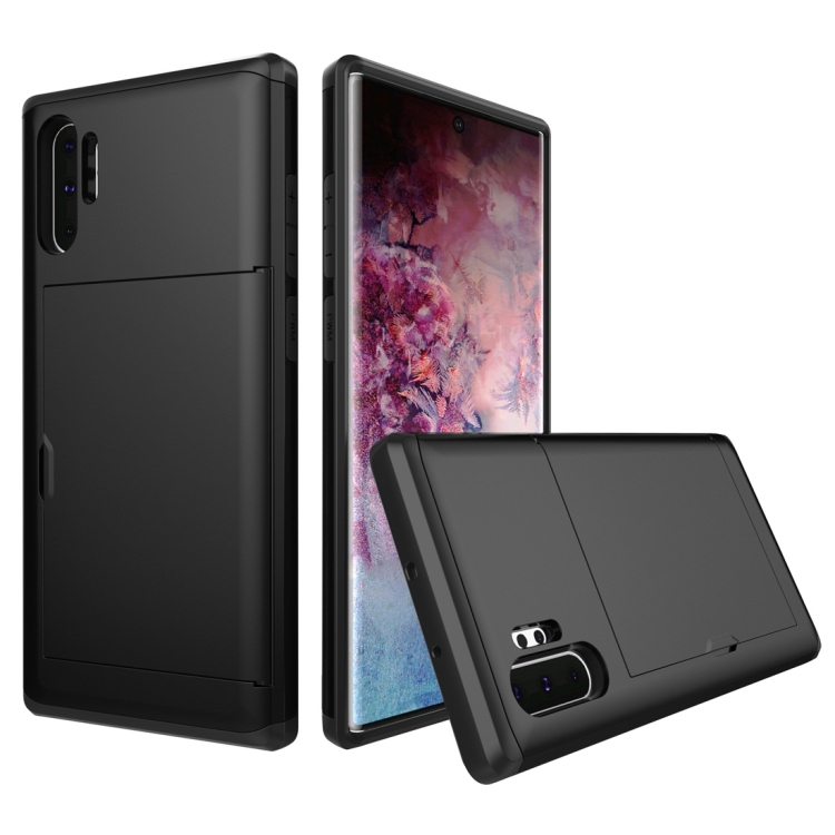 

Shockproof Rugged Armor Protective Case with Card Slot for Galaxy Note 10 Pro(Black)