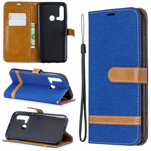 

Color Matching Denim Texture Horizontal Flip Leather Case with Holder & Card Slots & Wallet & Lanyard for Huawei P20 lite (2019) / nova 5i(Royal Blue)