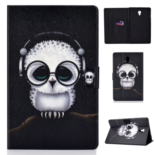 

Colored Drawing Universal Voltage Craft Cloth TPU Protective Case, with Holder & Sleep / Wake-up Function & Card Slots & Anti-slip Strip for Galaxy Tab A 10.5 T590 / T595(Spectacled Cat)