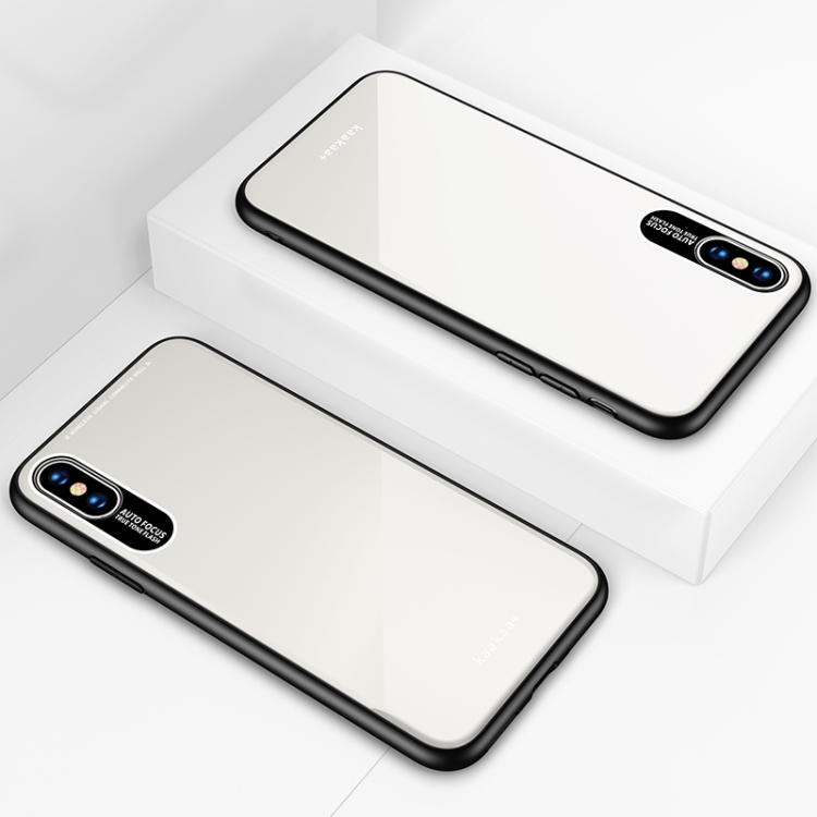 

Lycra Series Eye Protection TPU Acrylic Protection Case for iPhone X / XS(White)