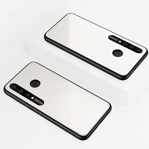 

Lycra Series Eye Protection TPU Acrylic Protection Case for Huawei Nova 4e / P30 Lite(White)