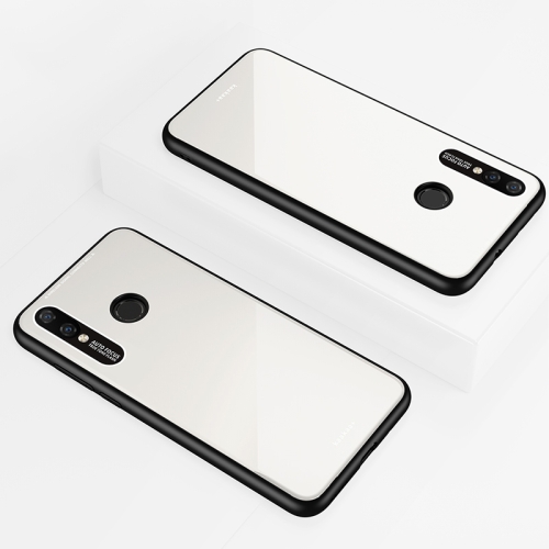 

Lycra Series Eye Protection TPU Acrylic Protection Case for Huawei Nova 3i(White)