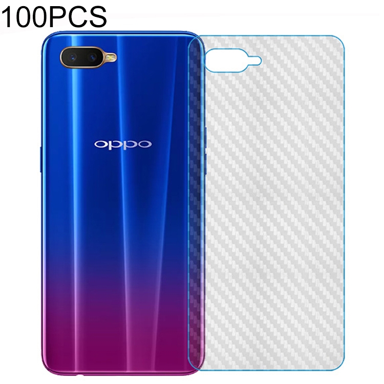 

100 PCS Carbon Fiber Material Skin Sticker Back Protective Film For OPPO R17 Pro