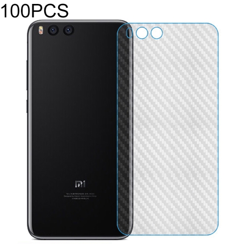 

100 PCS Carbon Fiber Material Skin Sticker Back Protective Film For Xiaomi Redmi Note 6 Pro