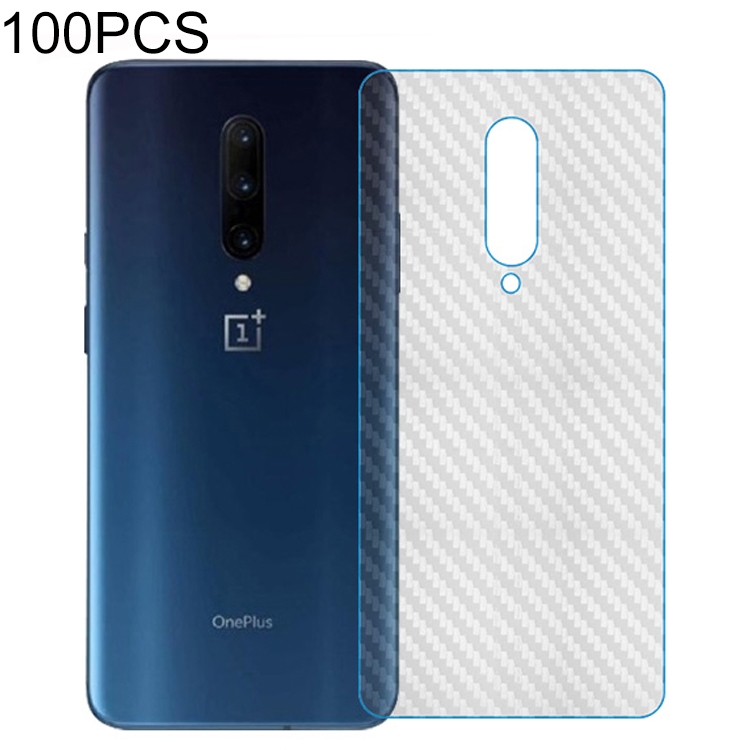 

100 PCS Carbon Fiber Material Skin Sticker Back Protective Film For OnePlus 7