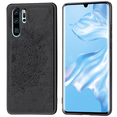 

Embossed Mandala Pattern Magnetic PC + TPU + Fabric Shockproof Case for Huawei P30 Pro(Black)