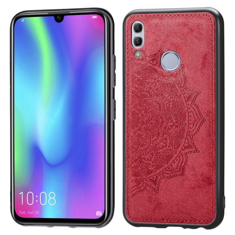 

Embossed Mandala Pattern Magnetic PC + TPU + Fabric Shockproof Case for Huawei Honor 10 Lite(Red)