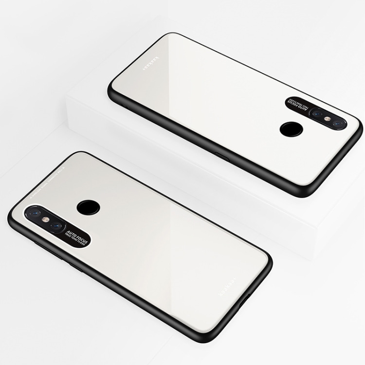 

Lycra Series Eye Protection TPU Acrylic Protection Case for Xioami 8(White)