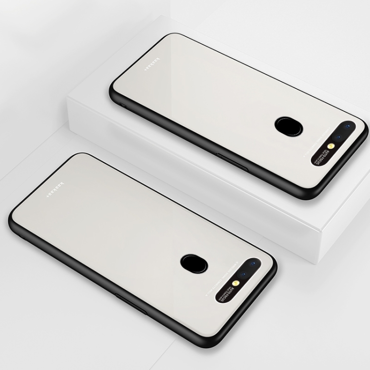 

Lycra Series Eye Protection TPU Acrylic Protection Case for OPPO R15(White)