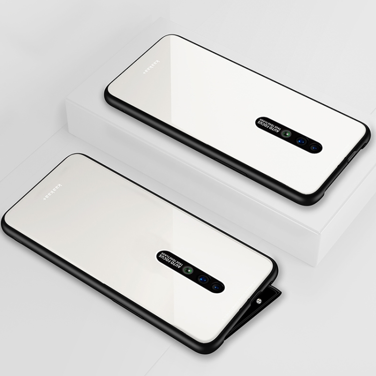 

Lycra Series Eye Protection TPU Acrylic Protection Case for OPPO Reno(White)