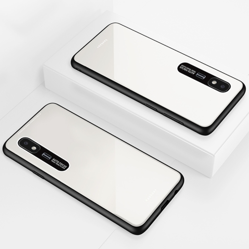 

Lycra Series Eye Protection TPU Acrylic Protection Case for Galaxy A20 core(White)