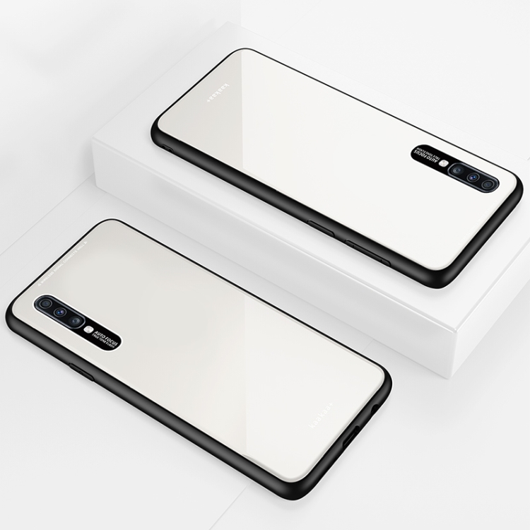 

Lycra Series Eye Protection TPU Acrylic Protection Case for Galaxy A50(White)