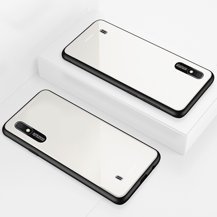 

Lycra Series Eye Protection TPU Acrylic Protection Case for Galaxy M10(White)