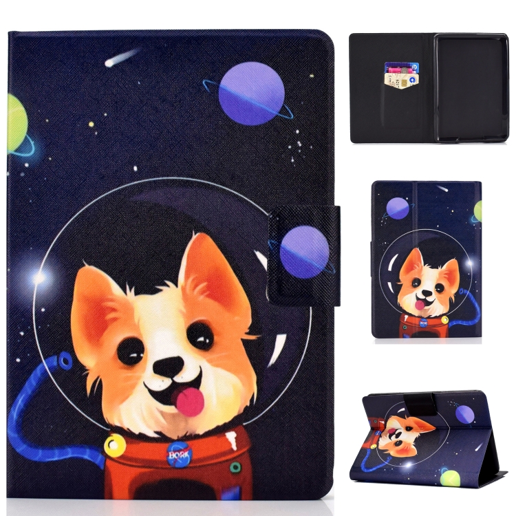 

Colored Drawing Universal Voltage Craft Cloth TPU Protective Case, with Holder & Sleep / Wake-up Function & Card Slots & Anti-slip Strip for Amazon Kindle Paperwhite 1 / 2 / 3 / 4 (2018)(Dog)