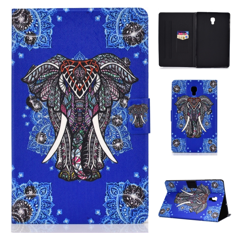 

Colored Drawing Universal Voltage Craft Cloth TPU Protective Case, with Holder & Sleep / Wake-up Function & Card Slots & Anti-slip Strip for Galaxy Tab A 10.5 T590 / T595(Elephant)