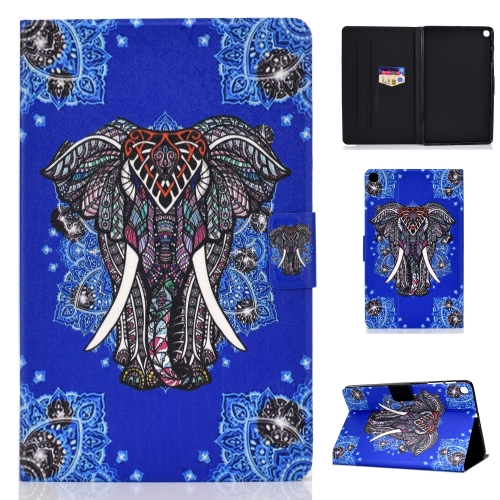 

Colored Drawing Universal Voltage Craft Cloth TPU Protective Case, with Holder & Sleep / Wake-up Function & Card Slots & Anti-slip Strip for Galaxy Tab S5e 10.5 T720 / T725(Elephant)