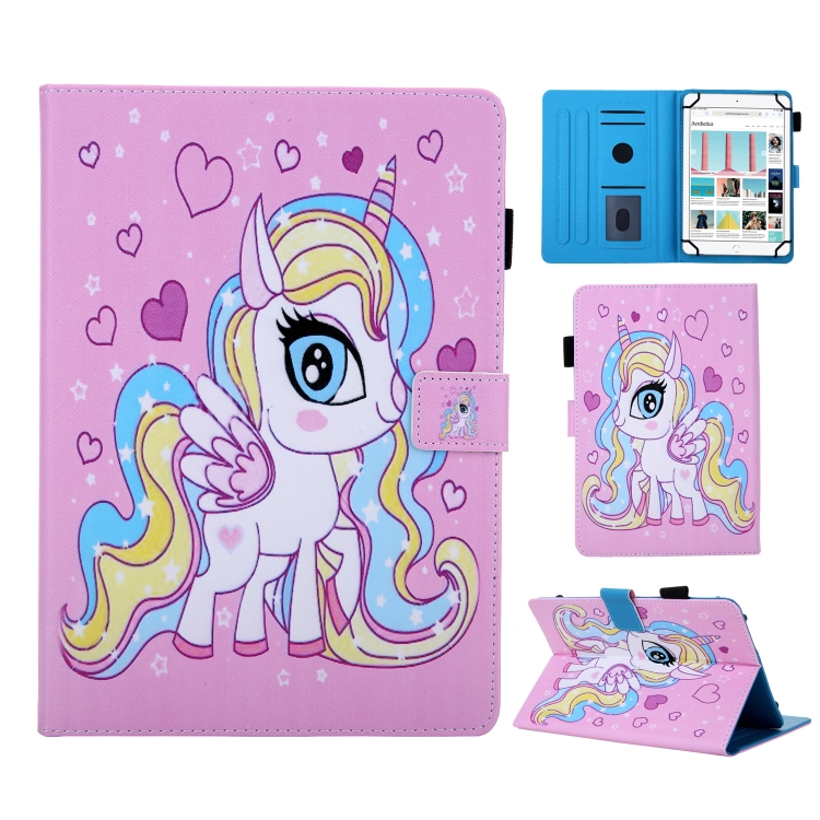 

Universal 3D Pattern Horizontal Flip Leather Case with Holder & Card Slot & Wallet for 7 inch Tablet PC(Little White Horse)