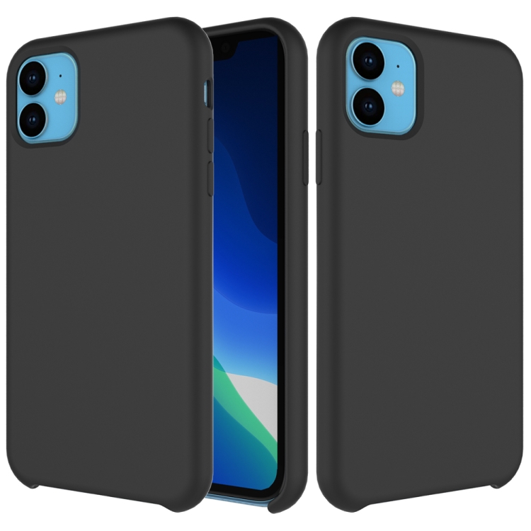 

Solid Color Liquid Silicone Shockproof Case For iPhone 11(Black)