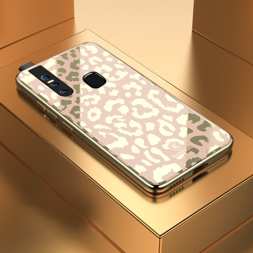 

Leopard Pattern Electroplating Soft Frame Plexiglass Mirror Protective Case For Vivo V15 / S1(Champagne Gold)