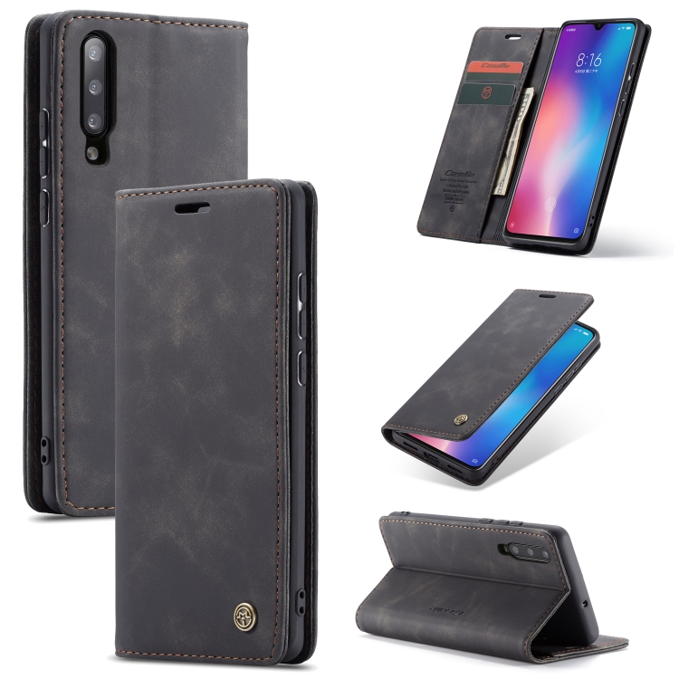 

CaseMe-013 Multi-functional Retro Frosted Horizontal Flip Leather Case with Card Slot & Holder & Wallet For Xiaomi Mi 9(Black)