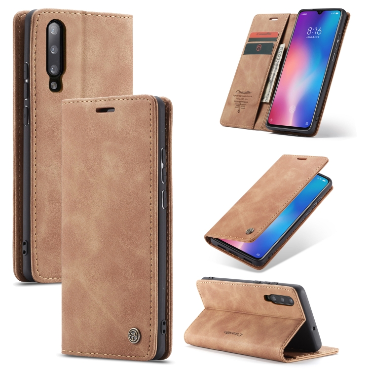 

CaseMe-013 Multi-functional Retro Frosted Horizontal Flip Leather Case with Card Slot & Holder & Wallet For Xiaomi Mi 9(Brown)