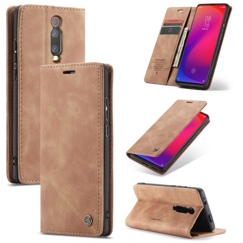 

CaseMe-013 Multi-functional Retro Frosted Horizontal Flip Leather Case with Card Slot & Holder & Wallet For Xiaomi Mi 9T Pro / Redmi K20 Pro / Xiaomi Mi 9T / Redmi K20(Brown)