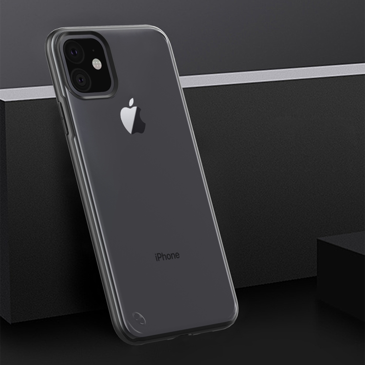 

Shockproof Frosted PC+ TPU Transparent Protective Case For iPhone XI Max (2019)(Black)
