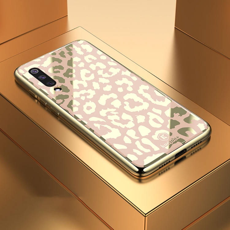 

Leopard Pattern Electroplating Soft Frame Plexiglass Mirror Protective Case For Xiaomi Mi 9(Champagne Gold)