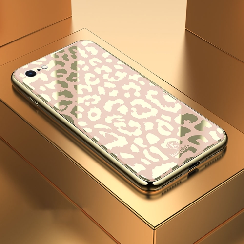 

Leopard Pattern Electroplating Soft Frame Plexiglass Mirror Protective Case For iPhone 6 & 6s(Champagne Gold)