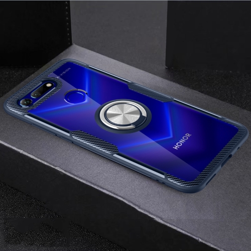 

Scratchproof TPU + Acrylic Ring Bracket Protective Case For Huawei Honor View 20(Navy Blue)