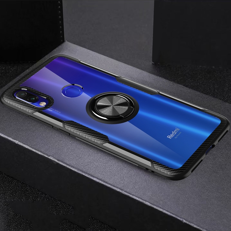 

Scratchproof TPU + Acrylic Ring Bracket Protective Case For Xiaomi Redmi 7(Black)
