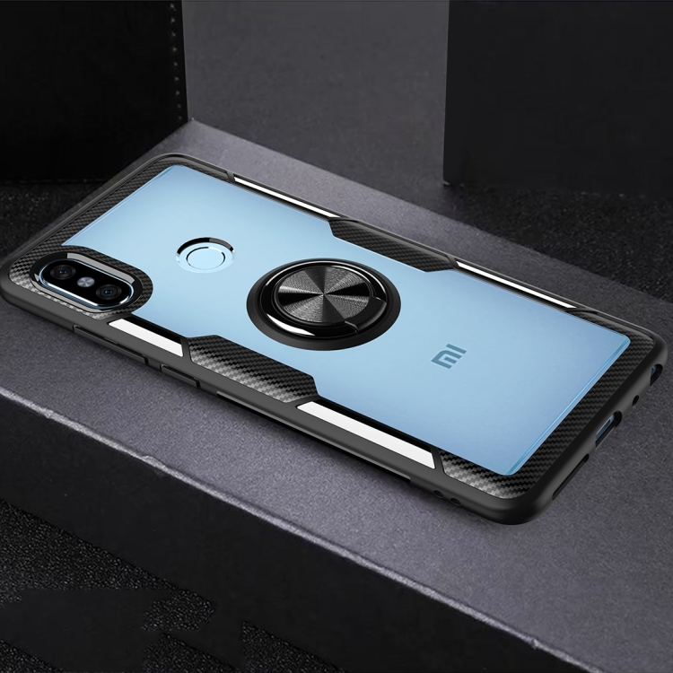 

Scratchproof TPU + Acrylic Ring Bracket Protective Case For Xiaomi Redmi Note 5(Black)