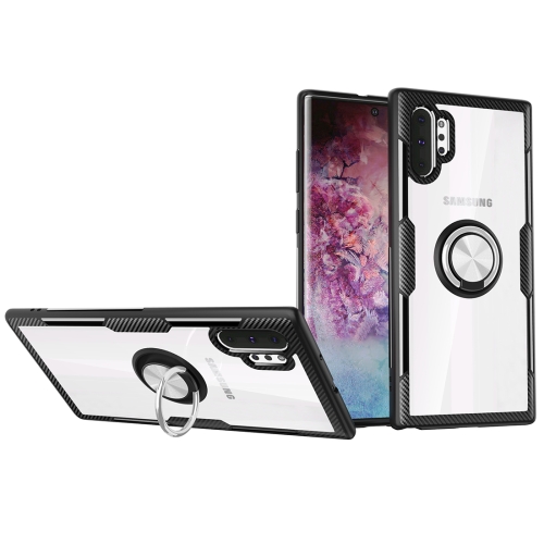 

Scratchproof TPU + Acrylic Ring Bracket Protective Case For Galaxy Note 10+(Silver)