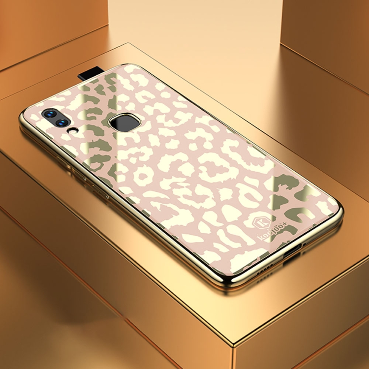 

Leopard Pattern Electroplating Soft Frame Plexiglass Mirror Protective Case For Vivo NEX(Champagne Gold)