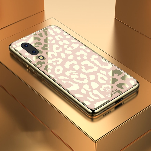 

Leopard Pattern Electroplating Soft Frame Plexiglass Mirror Protective Case For Vivo X23 Symphony Edition(Champagne Gold)