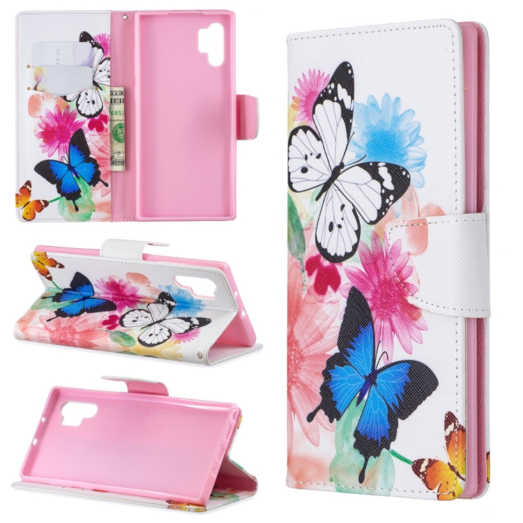 

Colored Drawing Pattern Horizontal Flip Leather Case with Holder & Card Slots & Wallet(Two Butterflies)