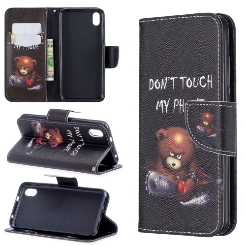 

Colored Drawing Pattern Horizontal Flip Leather Case with Holder & Card Slots & Wallet(Bear)