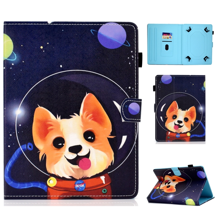 

Colored Drawing Stitching Universal Horizontal Flip Leather Case, with Holder & Card Slots for 7 inch Tablet PC(Dog)