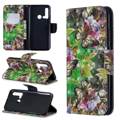 

3D Colored Drawing Pattern Horizontal Flip Leather Case with Holder & Card Slots & Wallet For Huawei P20 lite (2019) / nova 5i(Green Butterfly)