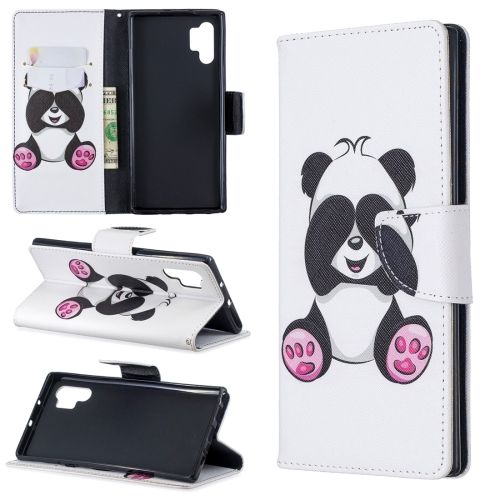 

Colored Drawing Pattern Horizontal Flip Leather Case with Holder & Card Slots & Wallet For Galaxy Note10+(Shy Panda)