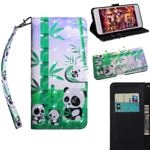 

3D Painting Pattern Coloured Drawing Horizontal Flip TPU + PU Leather Case with Holder & Card Slots & Wallet for Sony XZ3(Bamboo Panda)