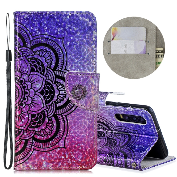 

Dazzle Laser Coloured Drawing Horizontal Flip Leather Case with Holder & Card Slots & Wallet & Lanyard for Huawei P30(Half Datura)
