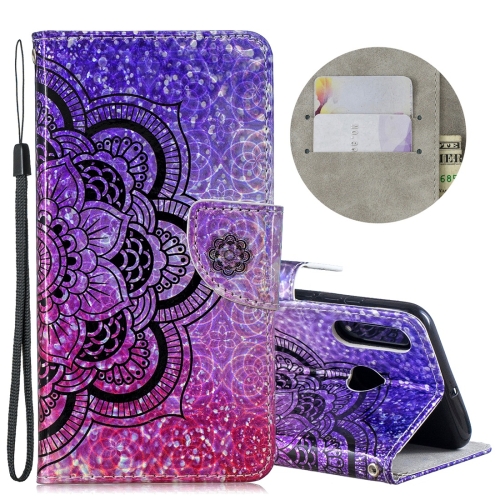 

Dazzle Laser Coloured Drawing Horizontal Flip Leather Case with Holder & Card Slots & Wallet & Lanyard for Huawei P30 Lite / Nova 4e(Half Datura)