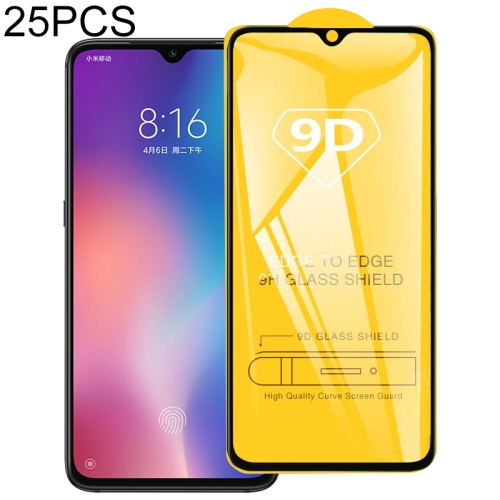 

25 PCS 9D Full Glue Full Screen Tempered Glass Film For Xiaomi Mi 9T