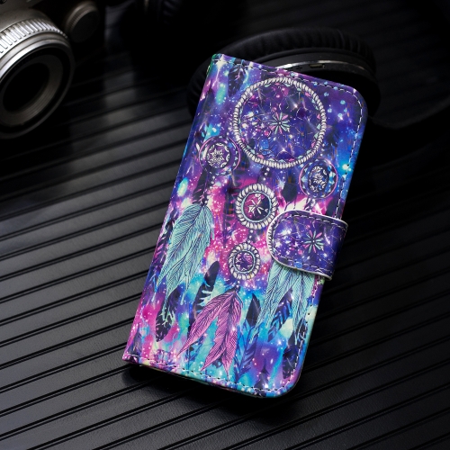 

3D Painting Pattern Coloured Drawing Horizontal Flip PU Leather Case with Holder & Card Slots & Wallet For Galaxy A8 2018(Starry Wind Chime)