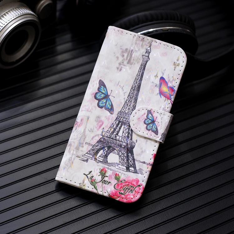 

3D Painting Pattern Coloured Drawing Horizontal Flip PU Leather Case with Holder & Card Slots & Wallet For Galaxy J2 Pro 2018(Eiffel Tower)