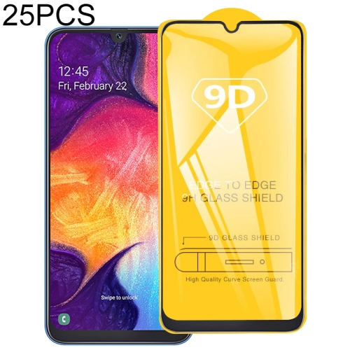 

25 PCS 9D Full Glue Full Screen Tempered Glass Film For Galaxy A6+ (2018)